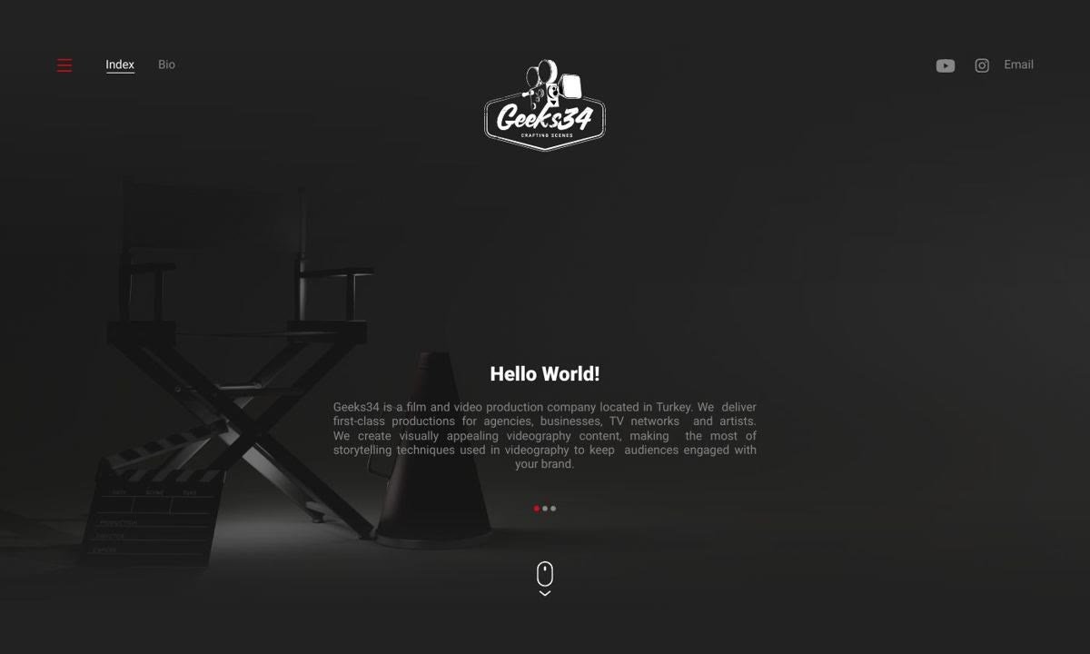 الصفحة الرئيسية لموقع Geeks34